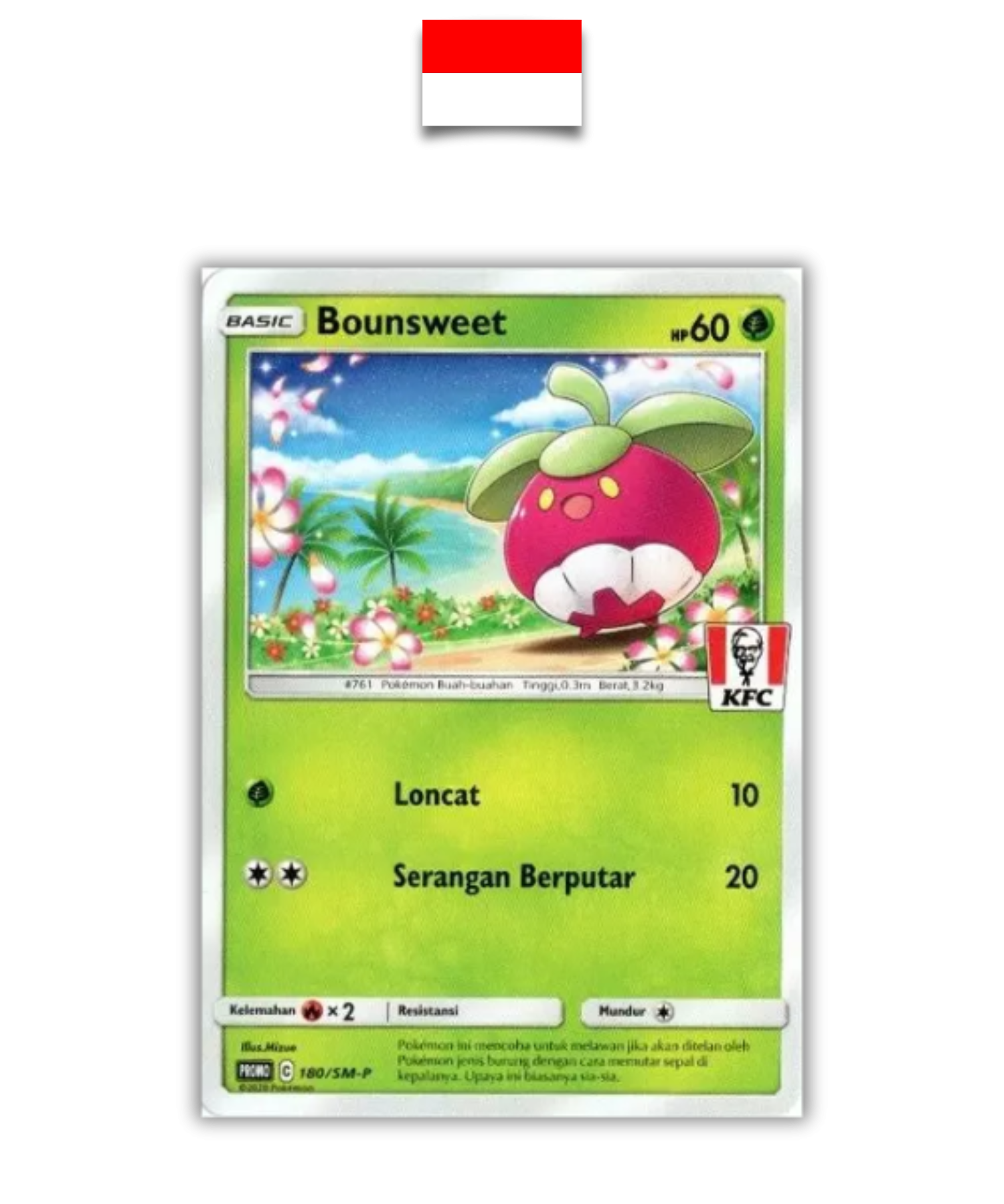Carte Pokémon – Croquine 180/SM-P – Promo KFC – Indonésien