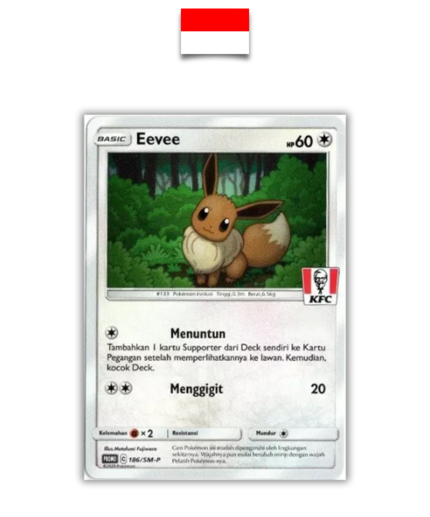 Carte Pokémon – Evoli KFC 186/SM-P – Indonésien