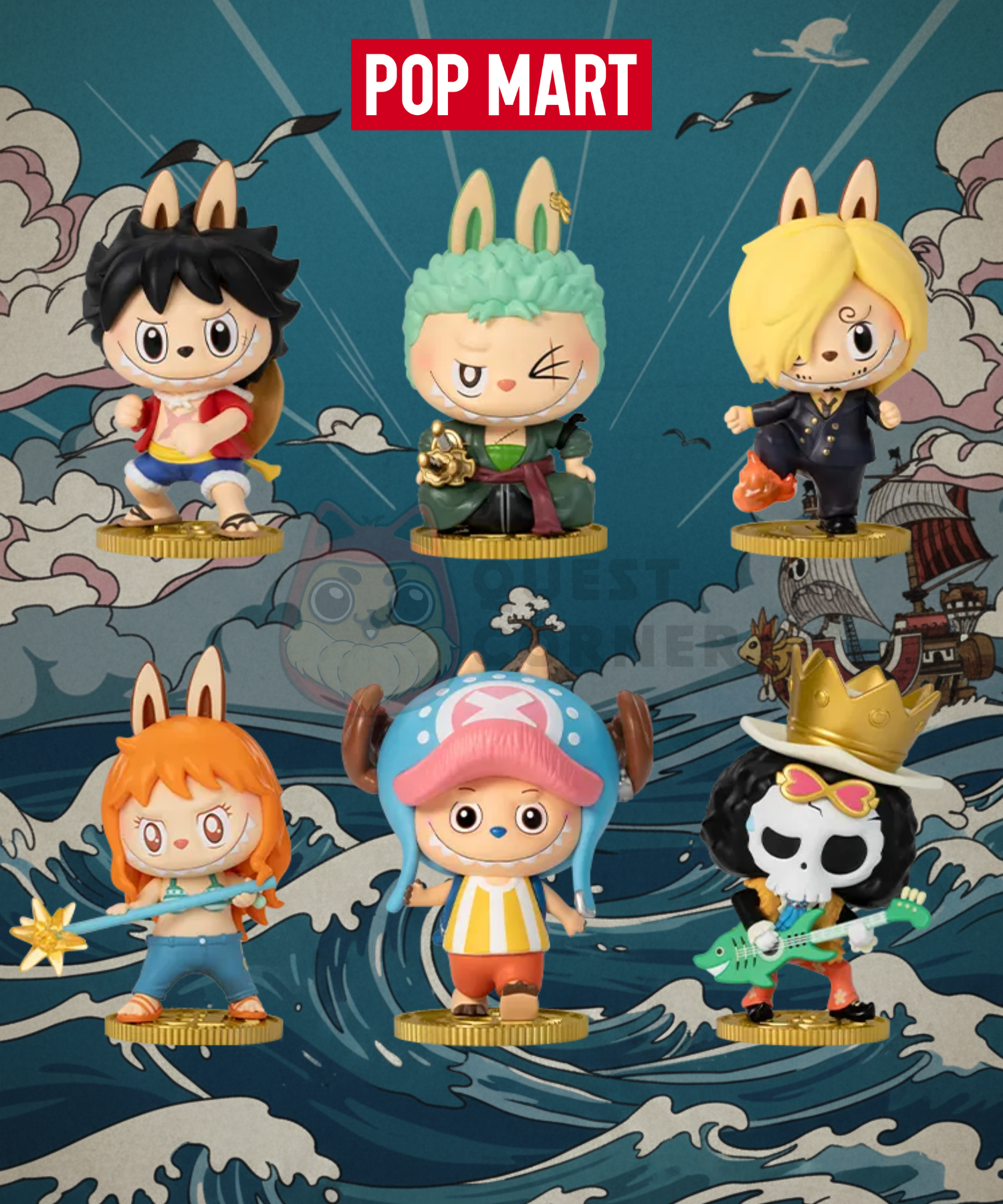 Blind Box One Piece – Labubu x One Piece – Pop Mart - Quest Corner