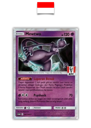 Carte Pokémon – Mewtwo KFC 184/SM-P – Indonésien - Quest Corner
