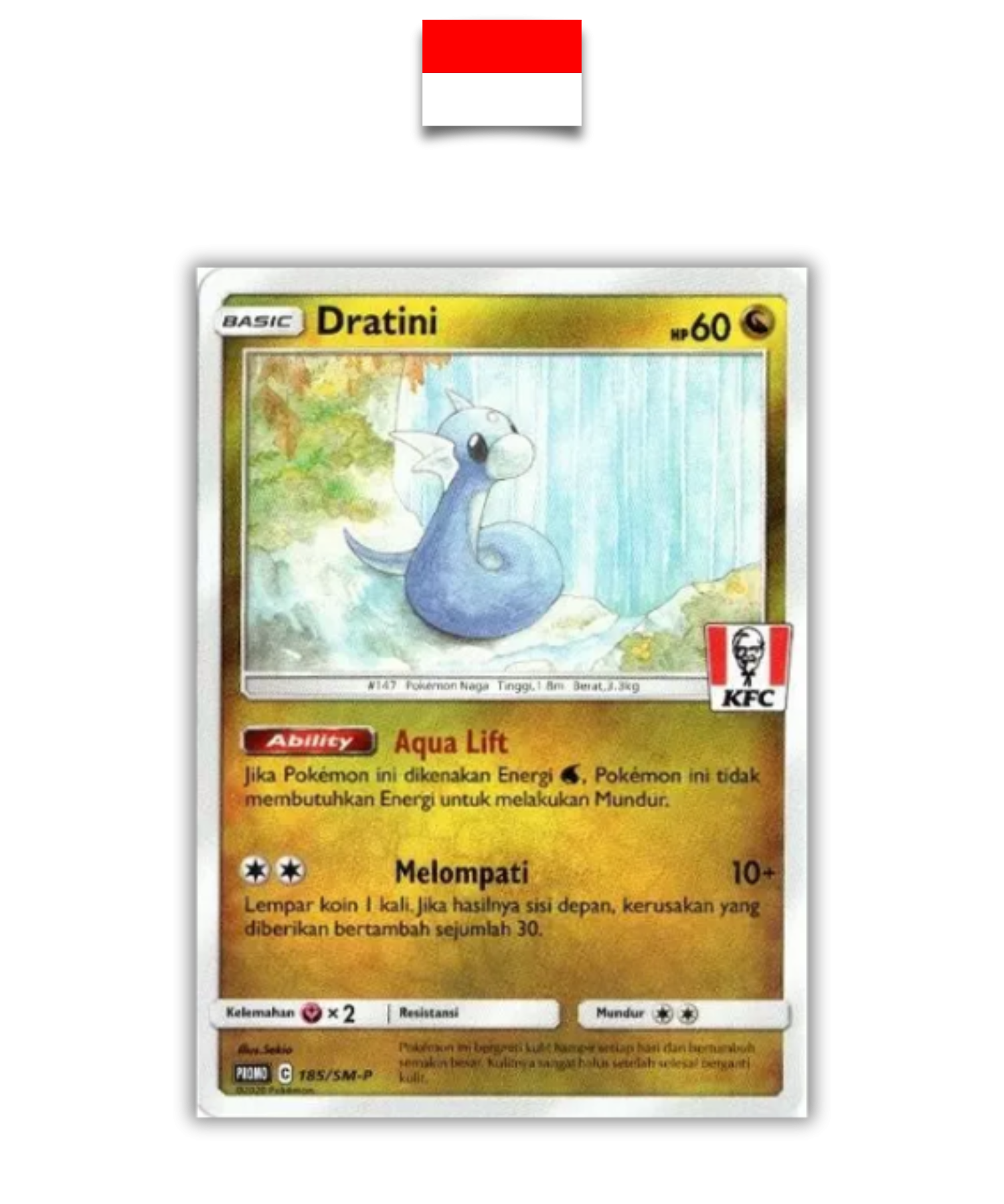 Carte Pokémon – Mini Draco KFC 185/SM-P – Indonésien