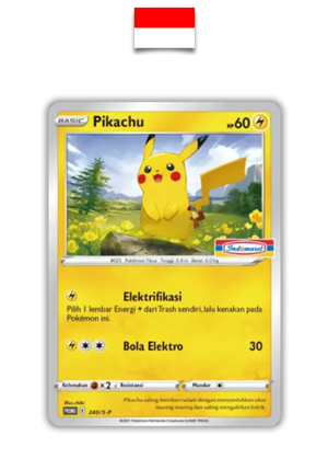 Carte Pokémon – Pikachu Indomaret 240/S-P – Indonésien - Quest Corner