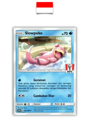 Carte Promo Pokémon – Ramolosse (Slowpoke) 183/SM‑P – Indonésien - Quest Corner