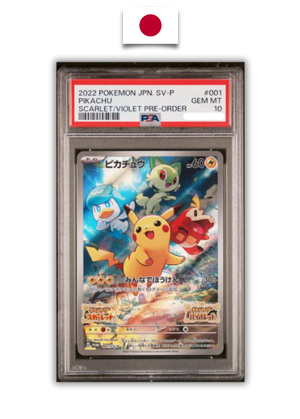 Carte Gradée Pokémon – Pikachu Promo 001/SV-P – PSA 10 – Japonais - Quest Corner