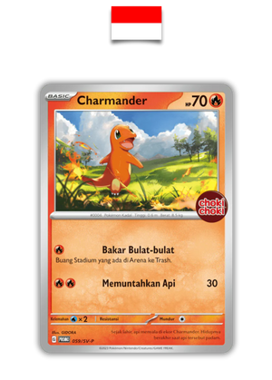 Carte Pokémon – Salamèche 059/SV-P Promo Choki Choki – Indonésien - Quest Corner