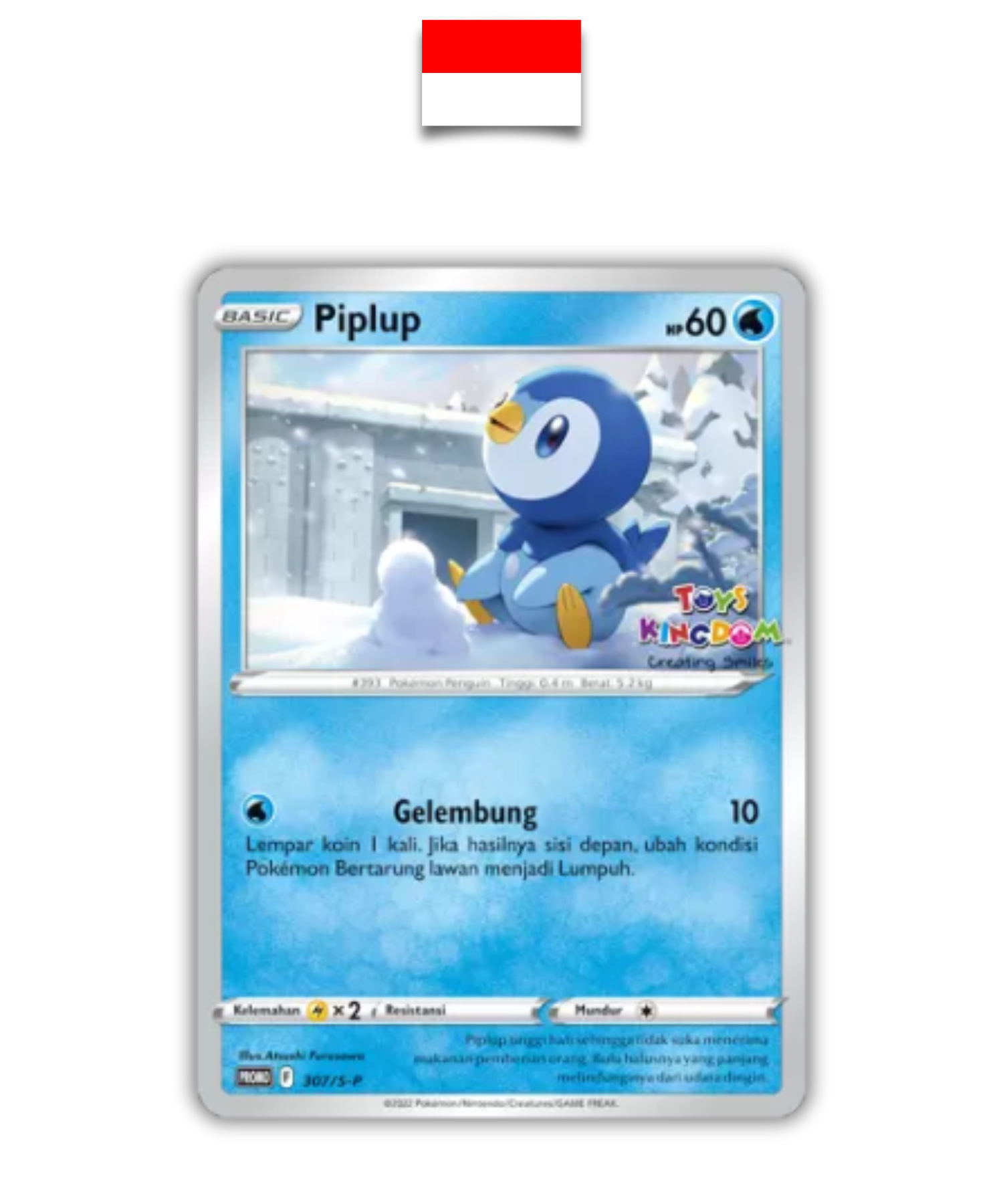 Carte Pokémon – Tiplouf Toys Kingdom 307/S-P – Indonésien - Quest Corner