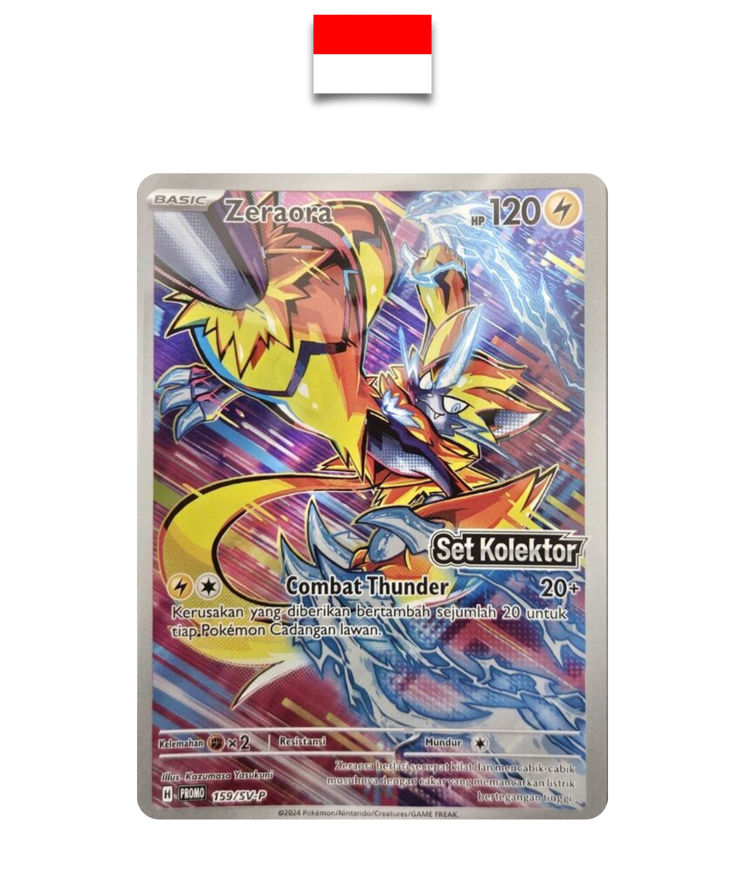 Carte Pokémon – Zeraora stamp unsealed 159/SV-P – Indonésien - Quest Corner