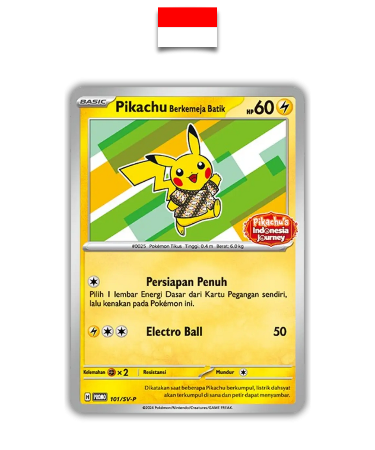 Carte Pokémon Pikachu Batik Vert 101/SV-P – Indonésien