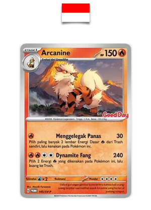 Carte Pokémon – Arcanin Good Day 145/SV-P – Indonésien - Quest Corner