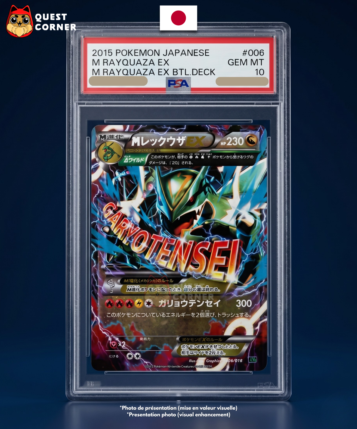 Carte gradée Pokémon – Méga-Rayquaza EX 006/018 – EX Battle Deck XYD – PSA 10 – Japonais - Quest Corner