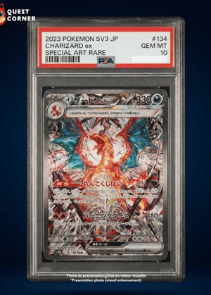 Carte Pokémon Gradée – Dracaufeu ex 134/108 SAR – SV3 – PSA 10 – Japonais - Quest Corner