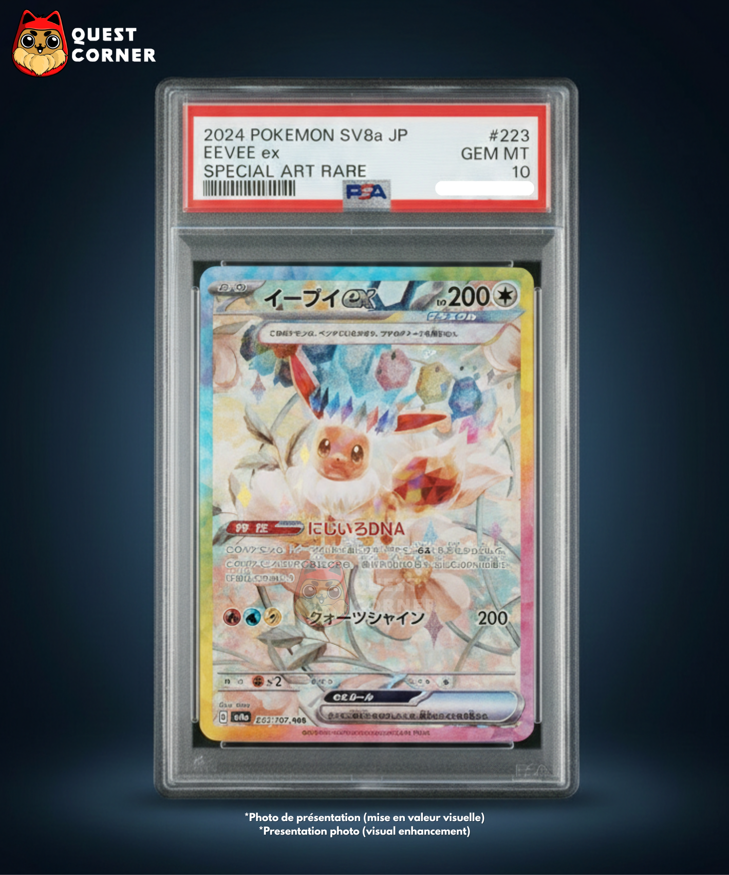 Carte Pokémon Gradée – Évoli 223/187 SAR – SV8a Terastal Festival – PSA 10 – Japonais - Quest Corner