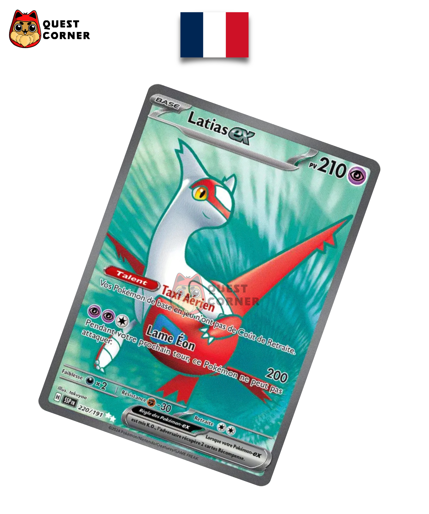 Latias ex 220/191 – SSP – Français – NM - Quest Corner