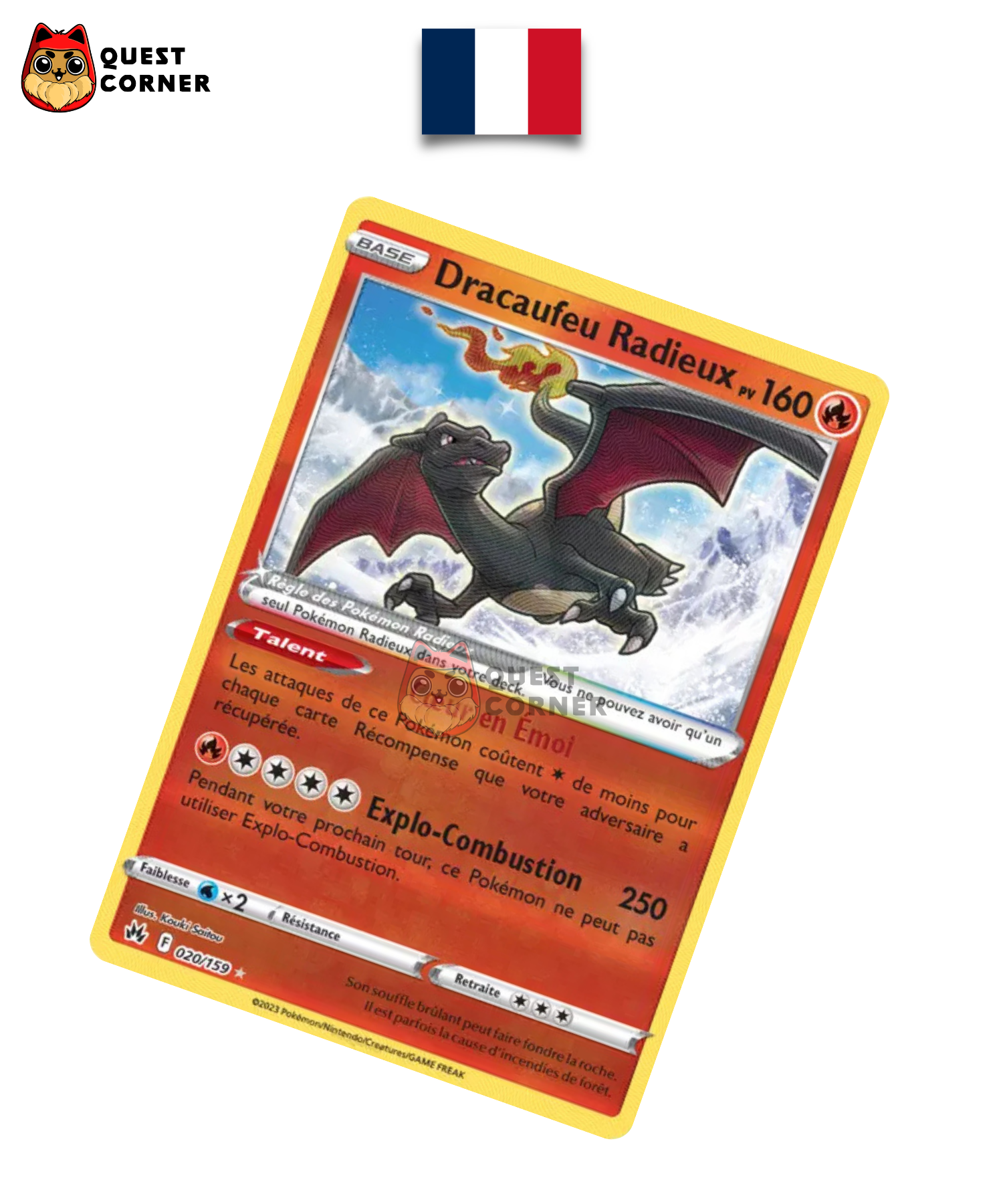 Dracaufeu Radieux 020/159 – CZ – Français – NM - Quest Corner