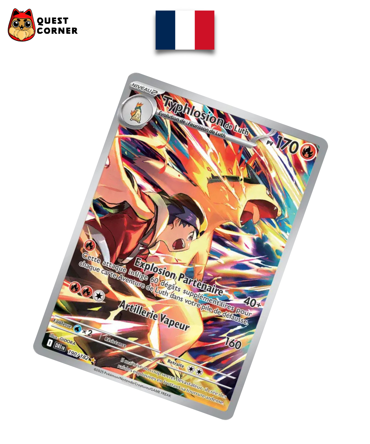 Typhlosion de Luth 190/182 – DRI – Français – NM - Quest Corner
