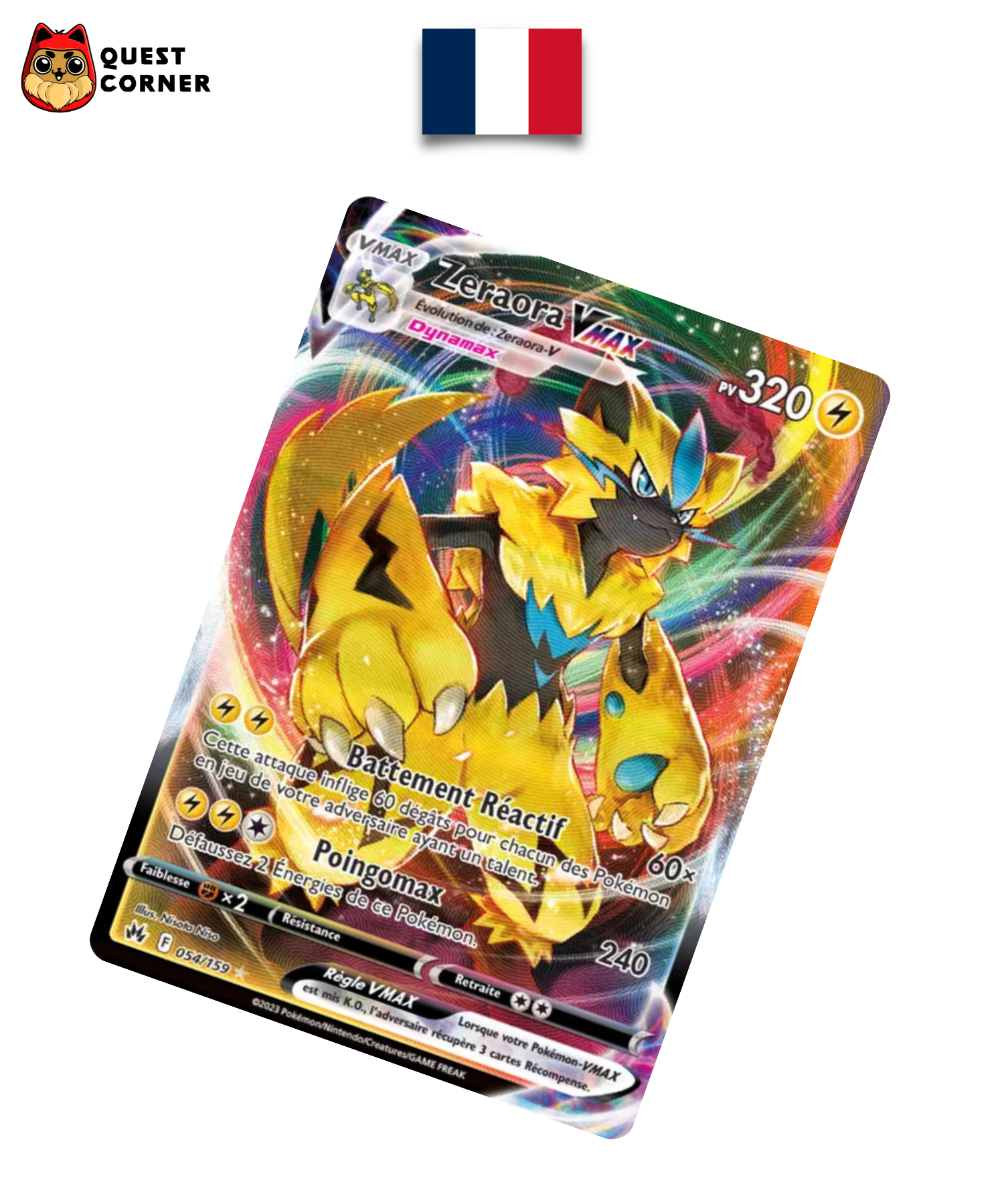 Zeraora VMAX 054/159 – Zénith Suprême – Français – NM - Quest Corner