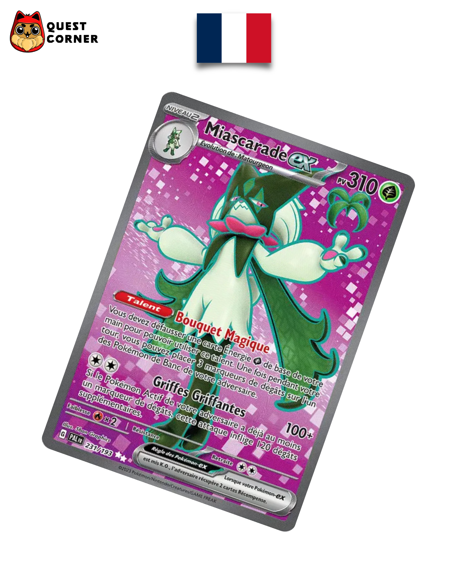 Miascarade ex 231/193 Évolutions à Paldea – Français – NM - Quest Corner