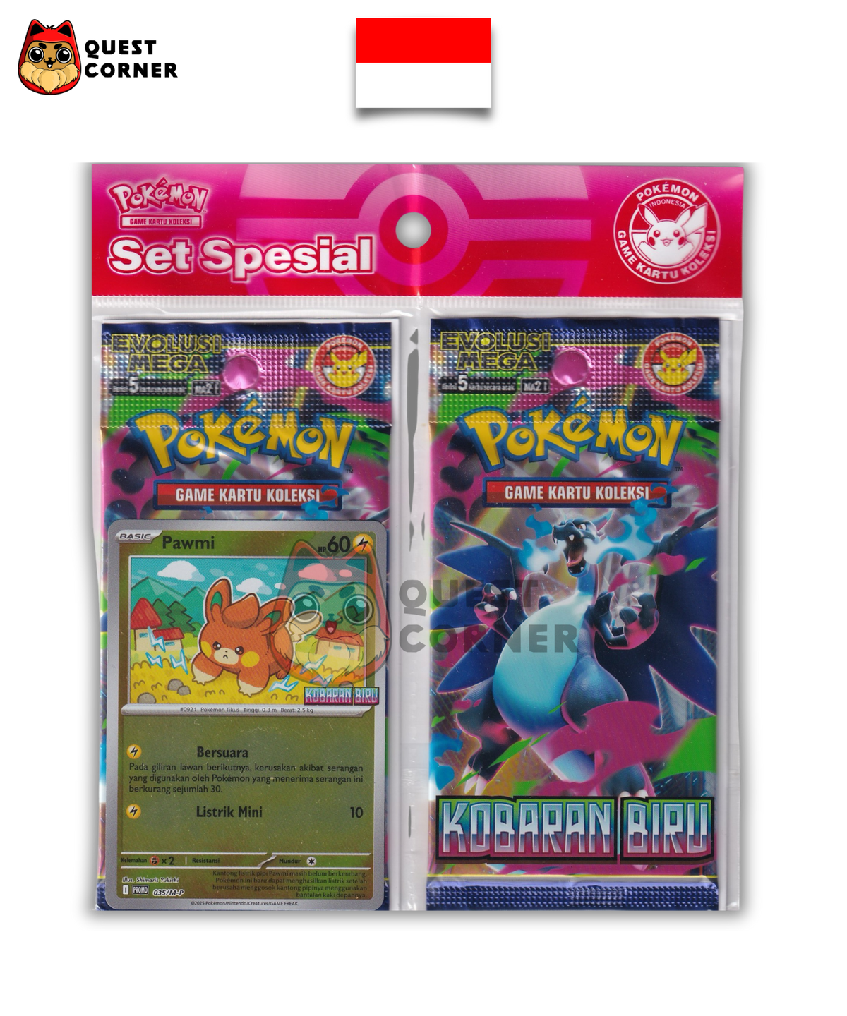 Set Pokémon – Special Set Kobaran Biru – Pohm 035/M-P Promo – Indonésien