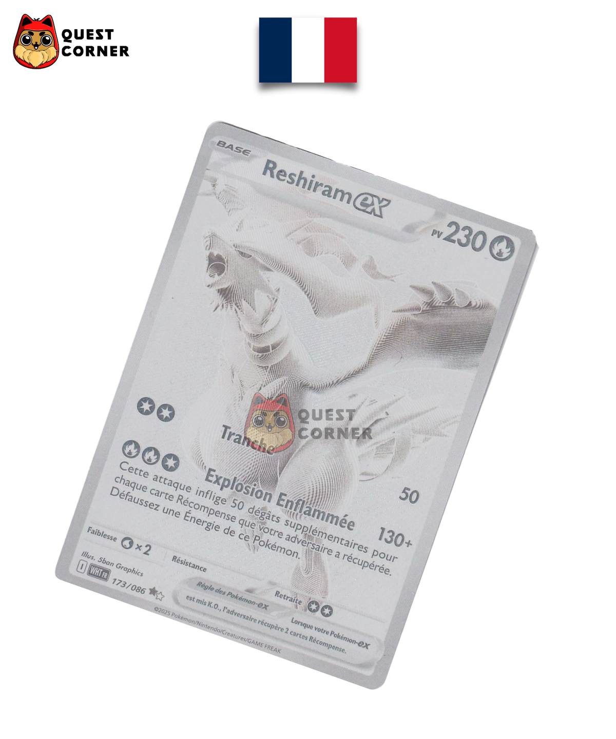 Reshiram-ex 173/086 – WHT – Français - Quest Corner