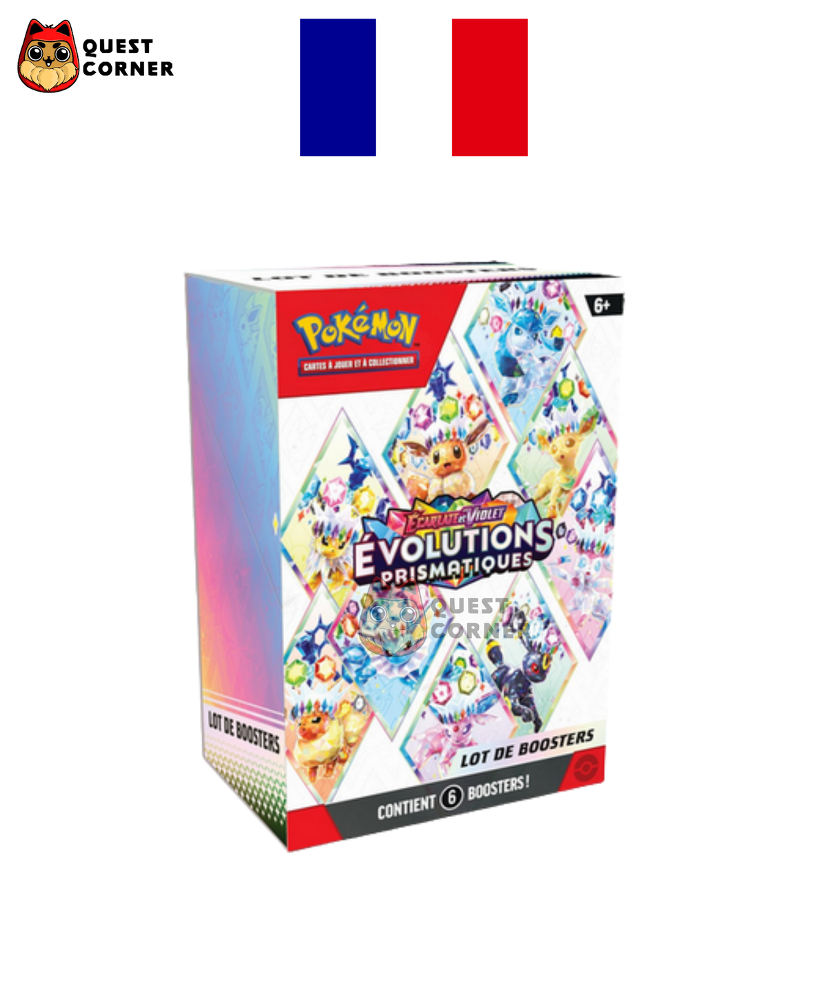 Lot de 6 Boosters Pokémon – Évolutions Prismatiques – EV8.5 – Français – Scellé - Quest Corner