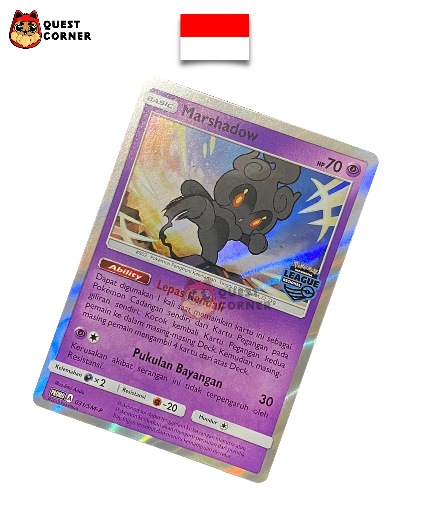 Carte Pokémon - Marshadow 031/SM-P - Regional League - Indonésien - Quest Corner
