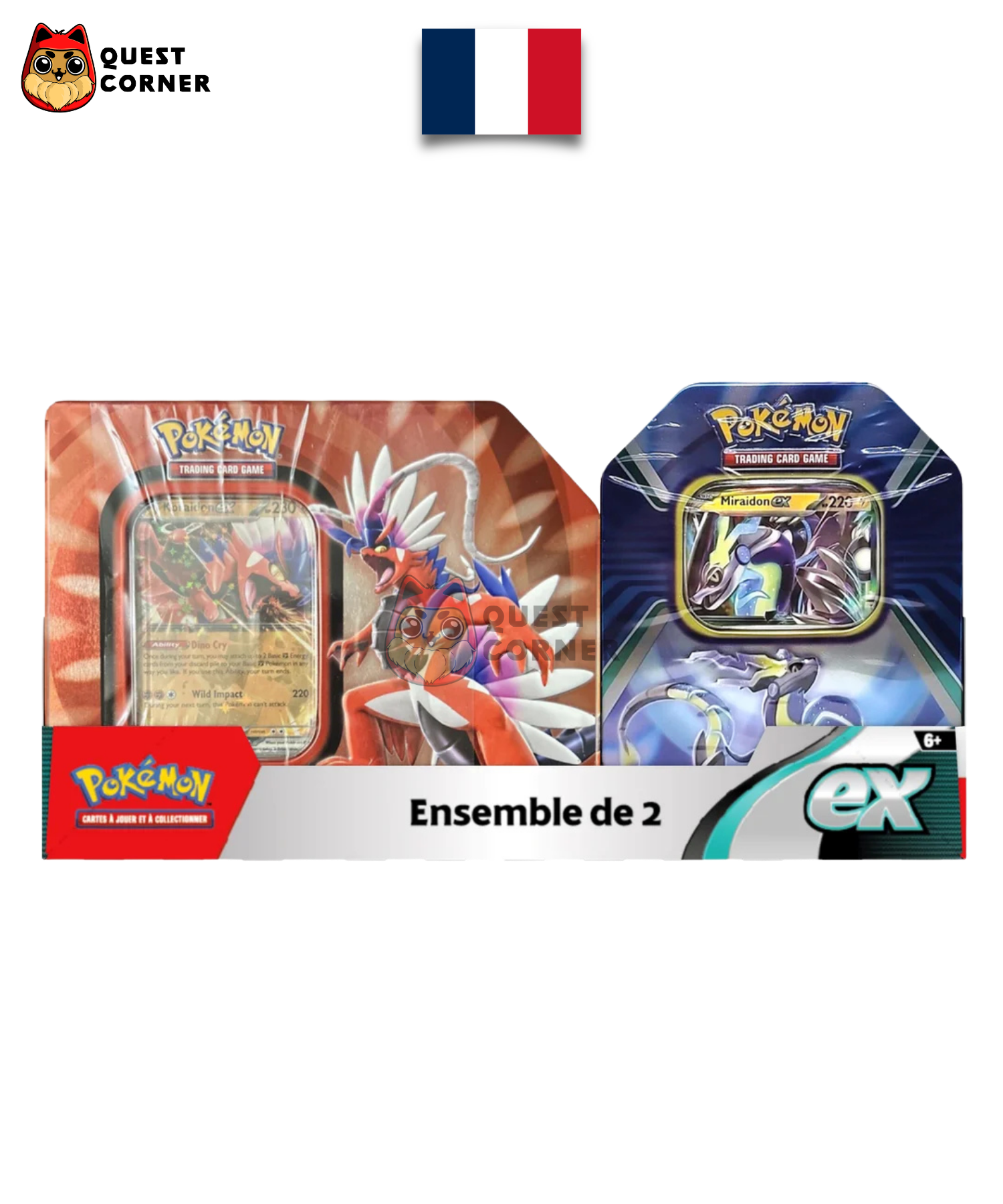 Pokebox Pokémon – Duo Boîte Koraidon-V et Boîte Miraidon FR – Exclusivité Costco – Scellée - Quest Corner