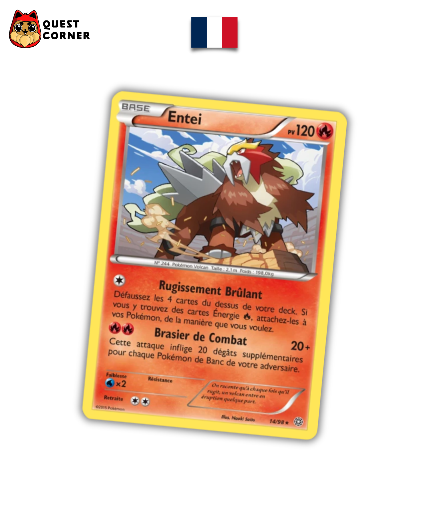 Coffret Pokémon Collection avec Pin's - Entei - x2 S&L Base & 1 XY12 Evolutions - Français - Quest Corner