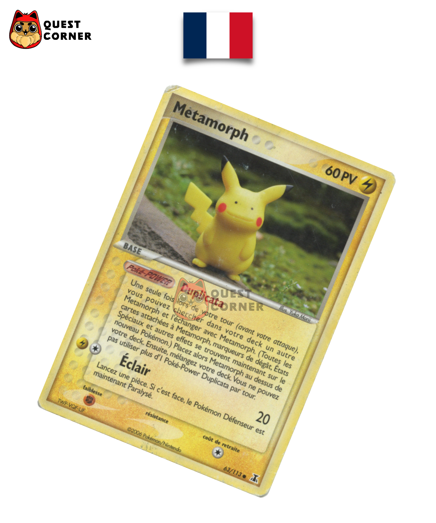 Carte Pokemon – Metamorph 63/113 – Espèce Delta – Français – Played - Quest Corner
