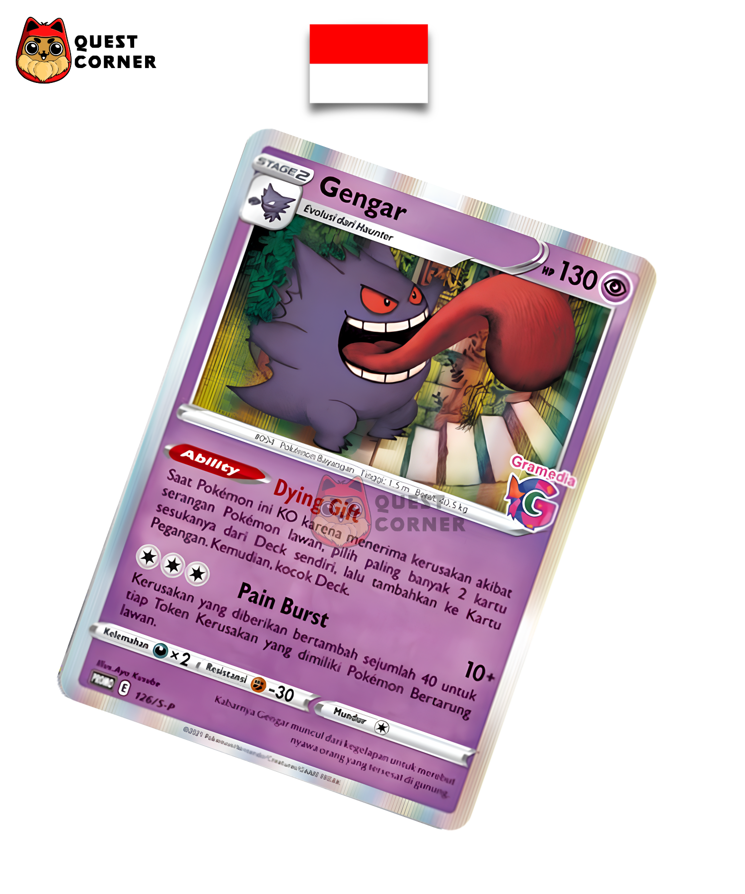 Carte Pokémon - Ectoplasma 126/S-P - Promo Gramedia - Indonésien - Quest Corner