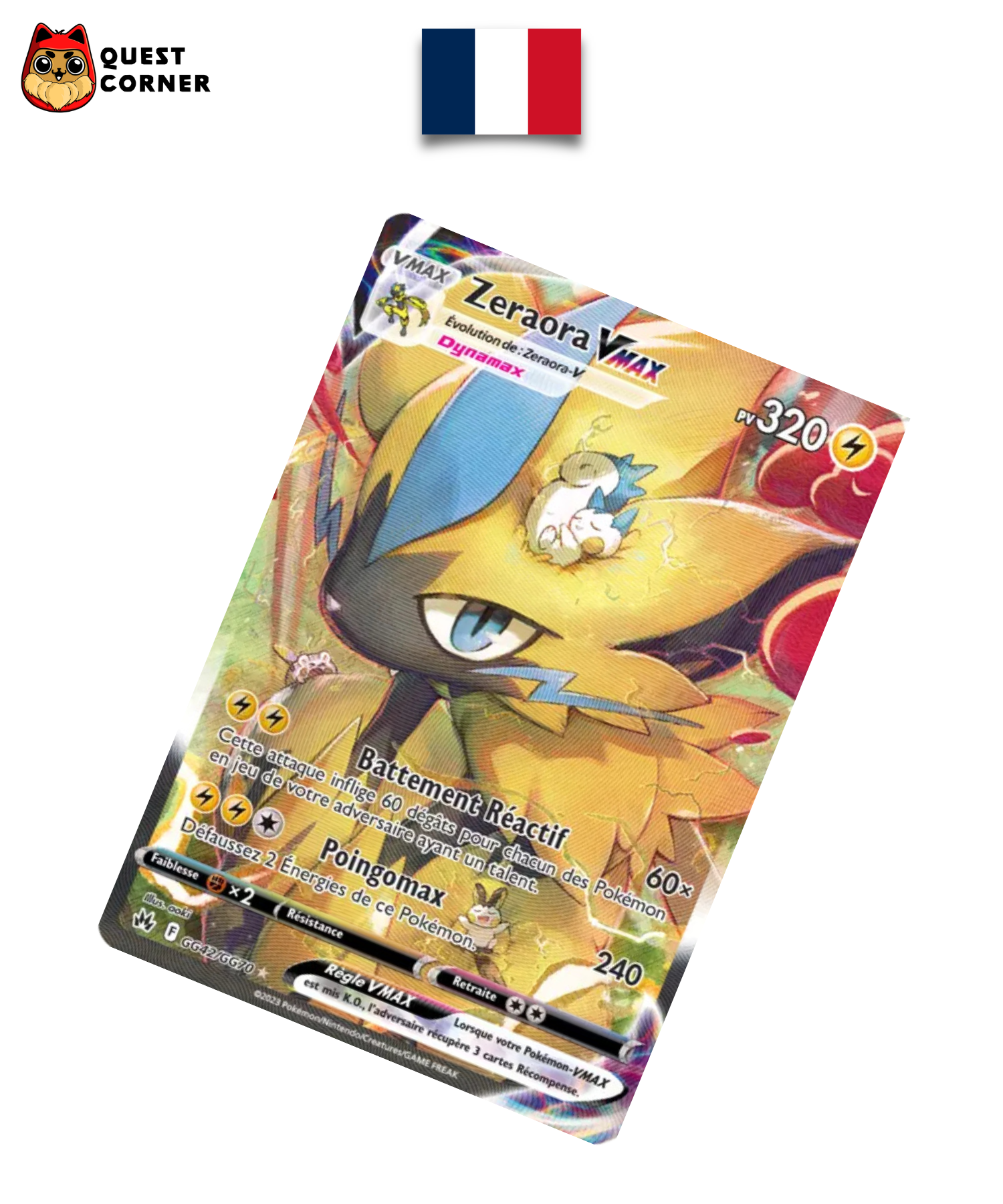 Zeraora VMAX GG42/GG70 – Zénith Suprême – Français – NM - Quest Corner