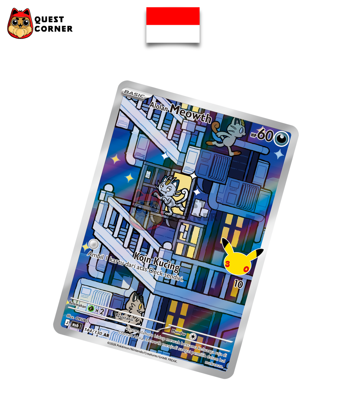 Miaouss d'Alola 144/130 – MA6 – AR – Indonésien - Quest Corner