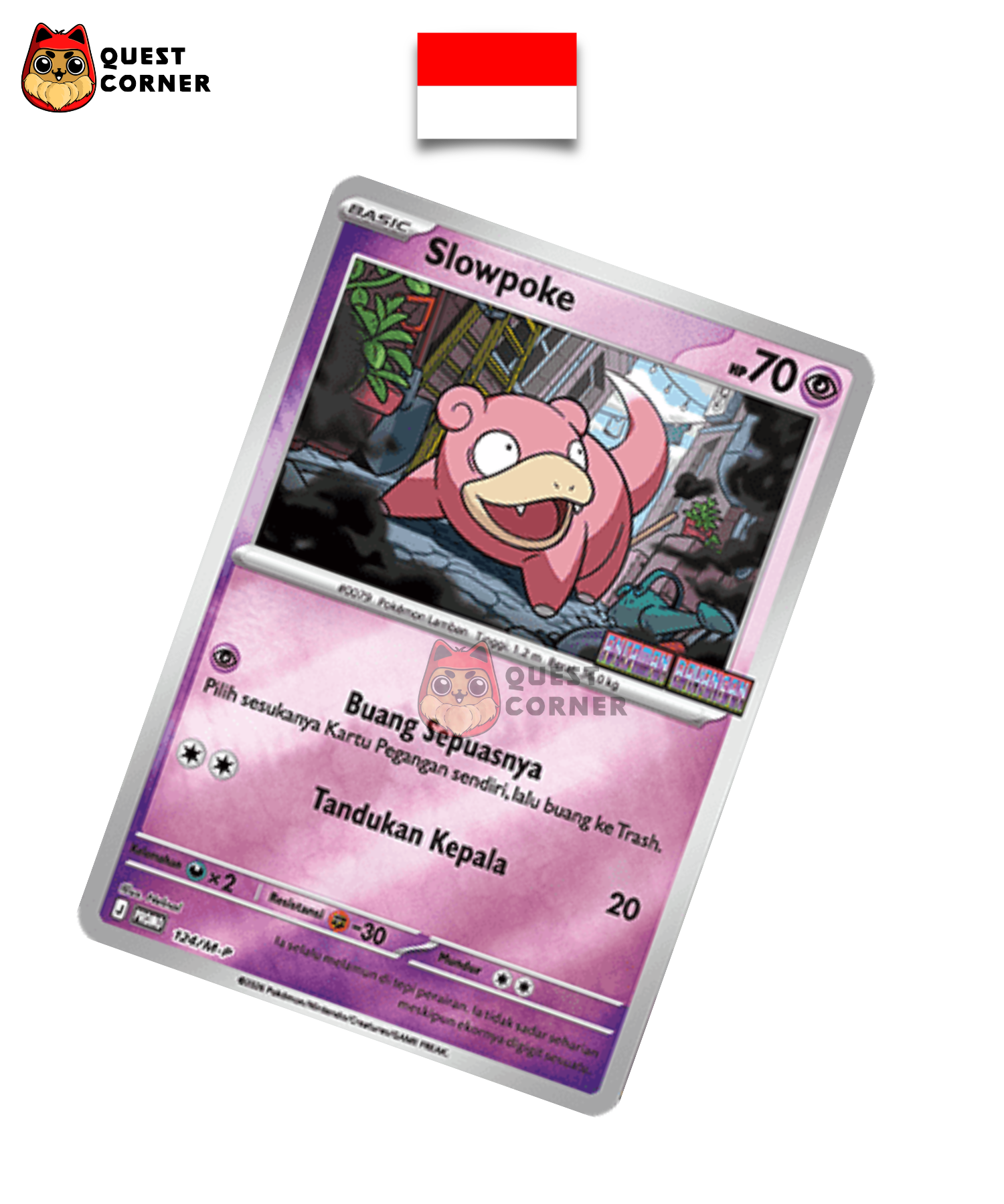 Carte Pokémon - Ramoloss 124/M-P Promo Ancaman Bayangan - Indonésien - NM - Quest Corner