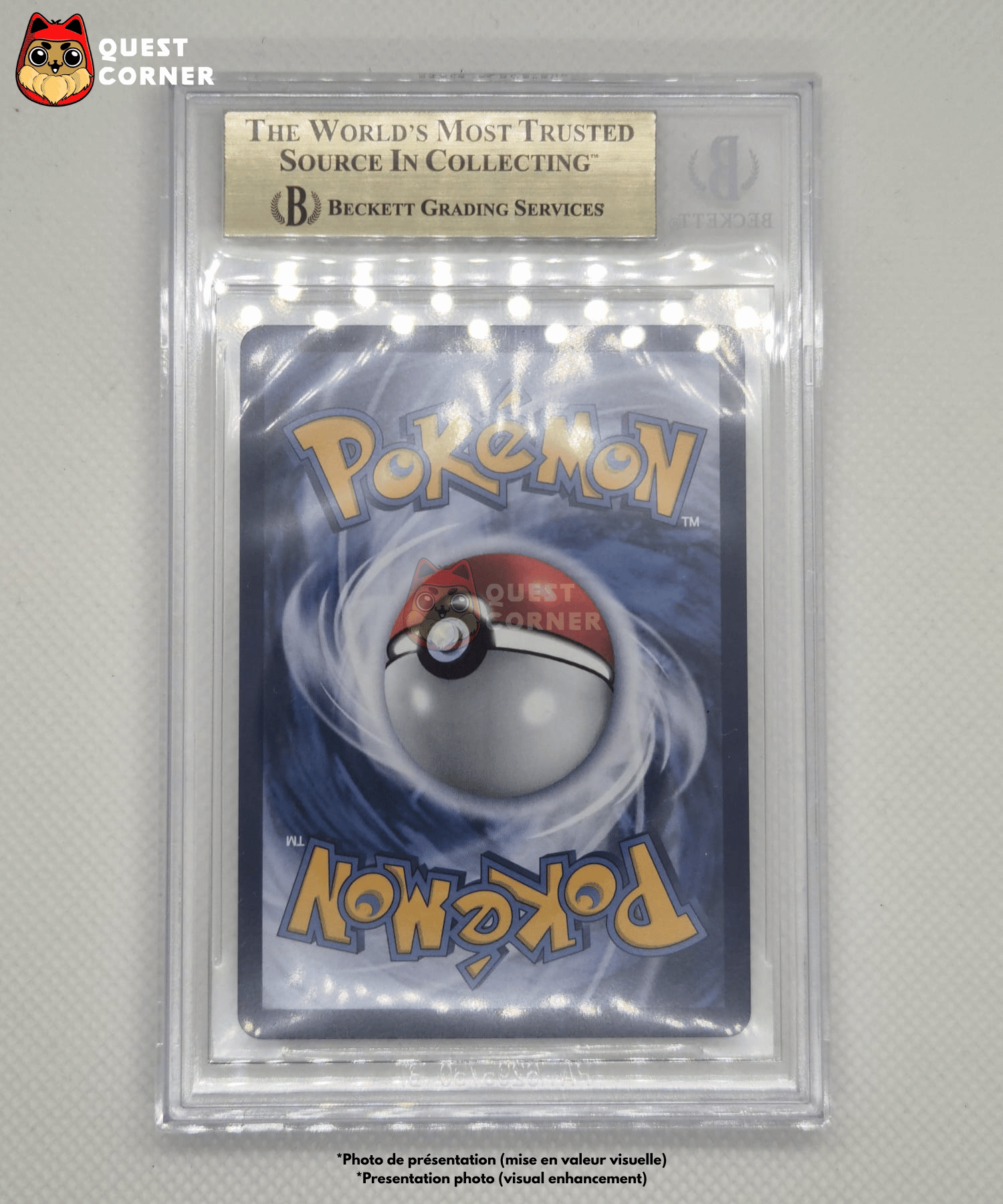 Carte Pokémon Gradée – Pikachu 353/S-P – Reverse Holo – Promo Stamp CHA TIME – Beckett 9.5 – Indonésien - Quest Corner