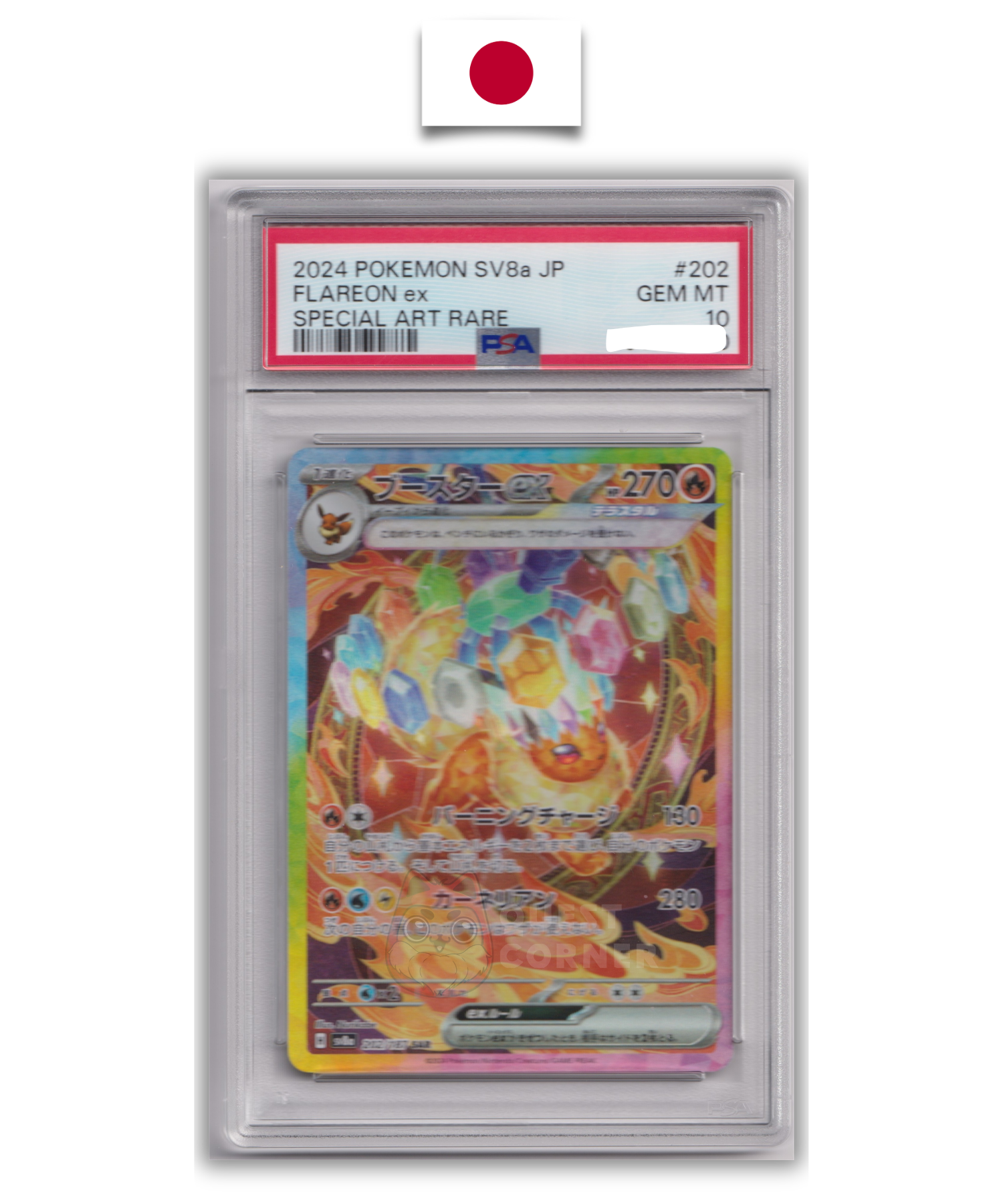 Graded Pokémon Card – Pyroli 202/187 SAR – SV8a Terastal Festival – PSA 10 – Japanese - Quest Corner