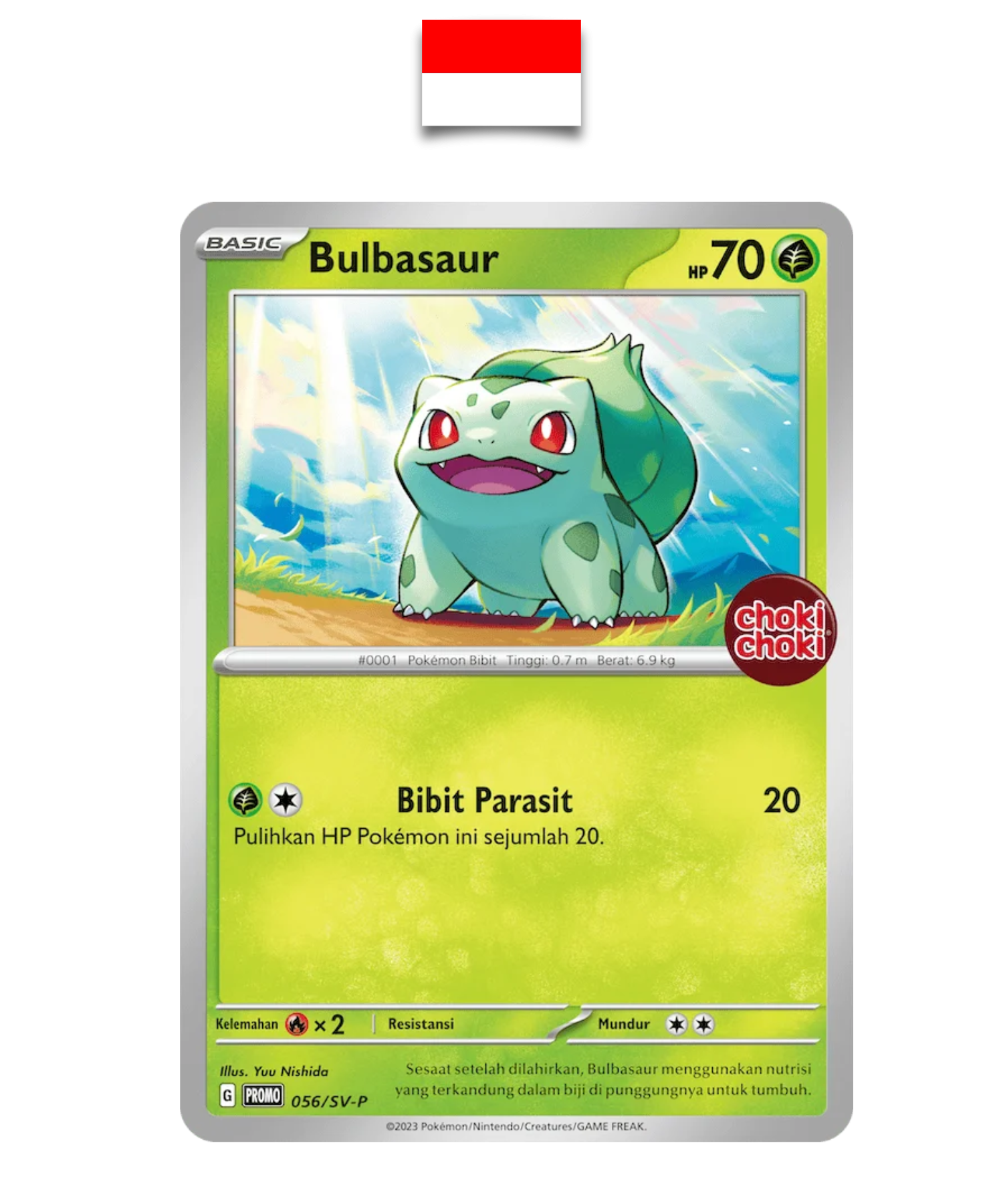 Carte Pokémon – Bulbizarre 056/SV-P Promo Choki Choki – Indonésien - Quest Corner