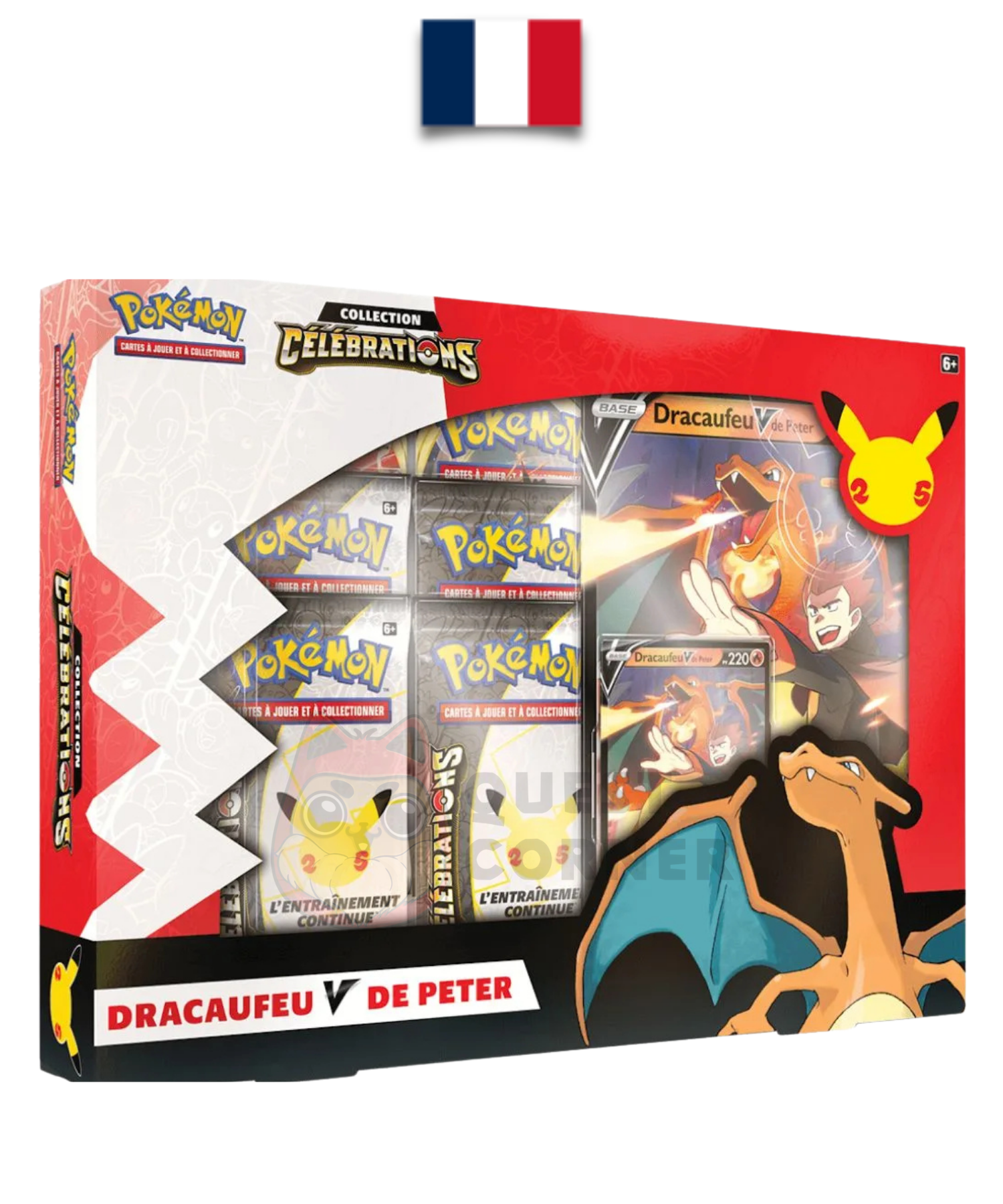 Coffret Pokémon - Dracaufeu-V de Peter – EB7.5 Célébrations – Pokémon FR – Scellé