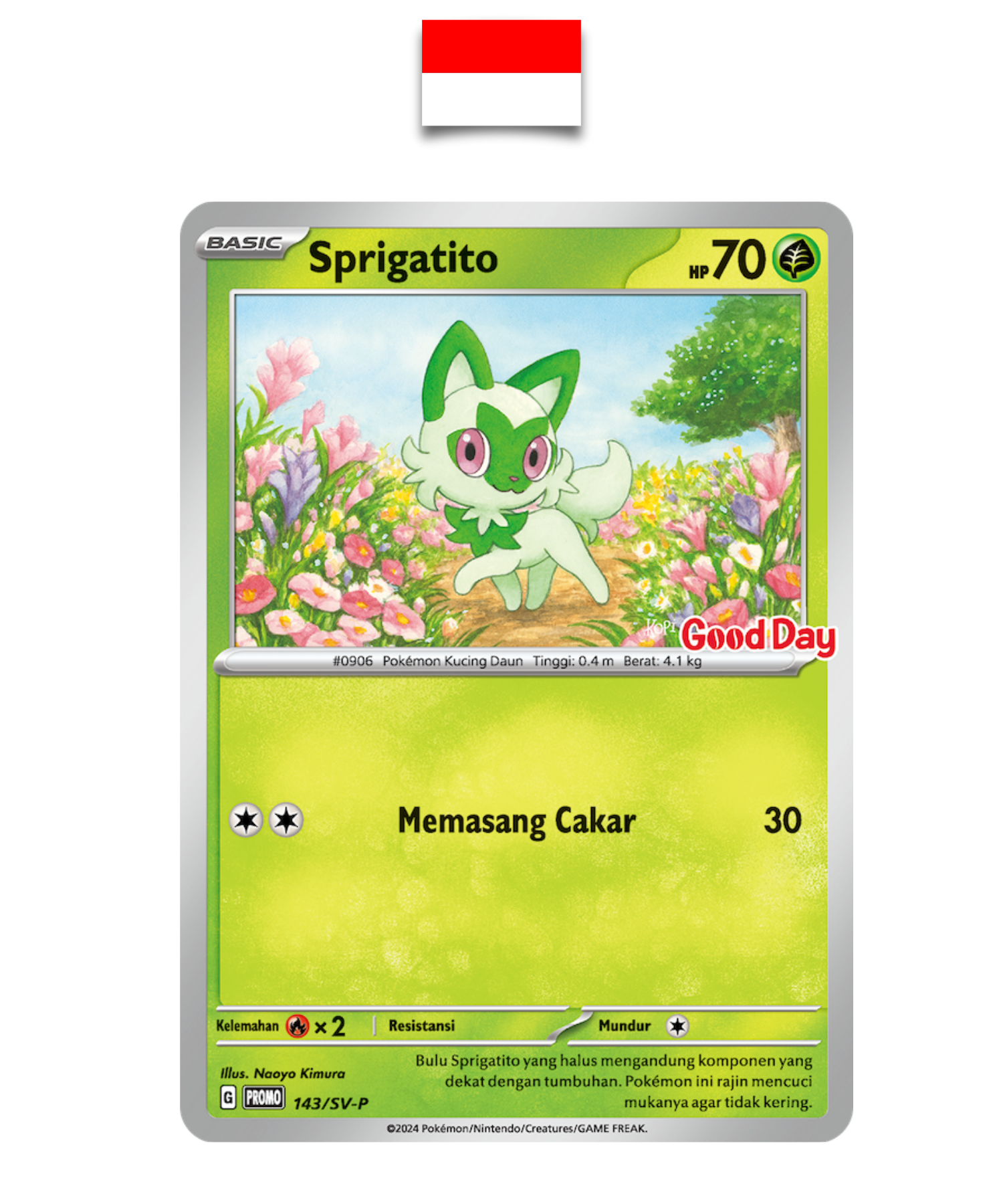 Carte Pokémon – Poussacha 143/SV-P Promo Good Day – Indonésien - Quest Corner