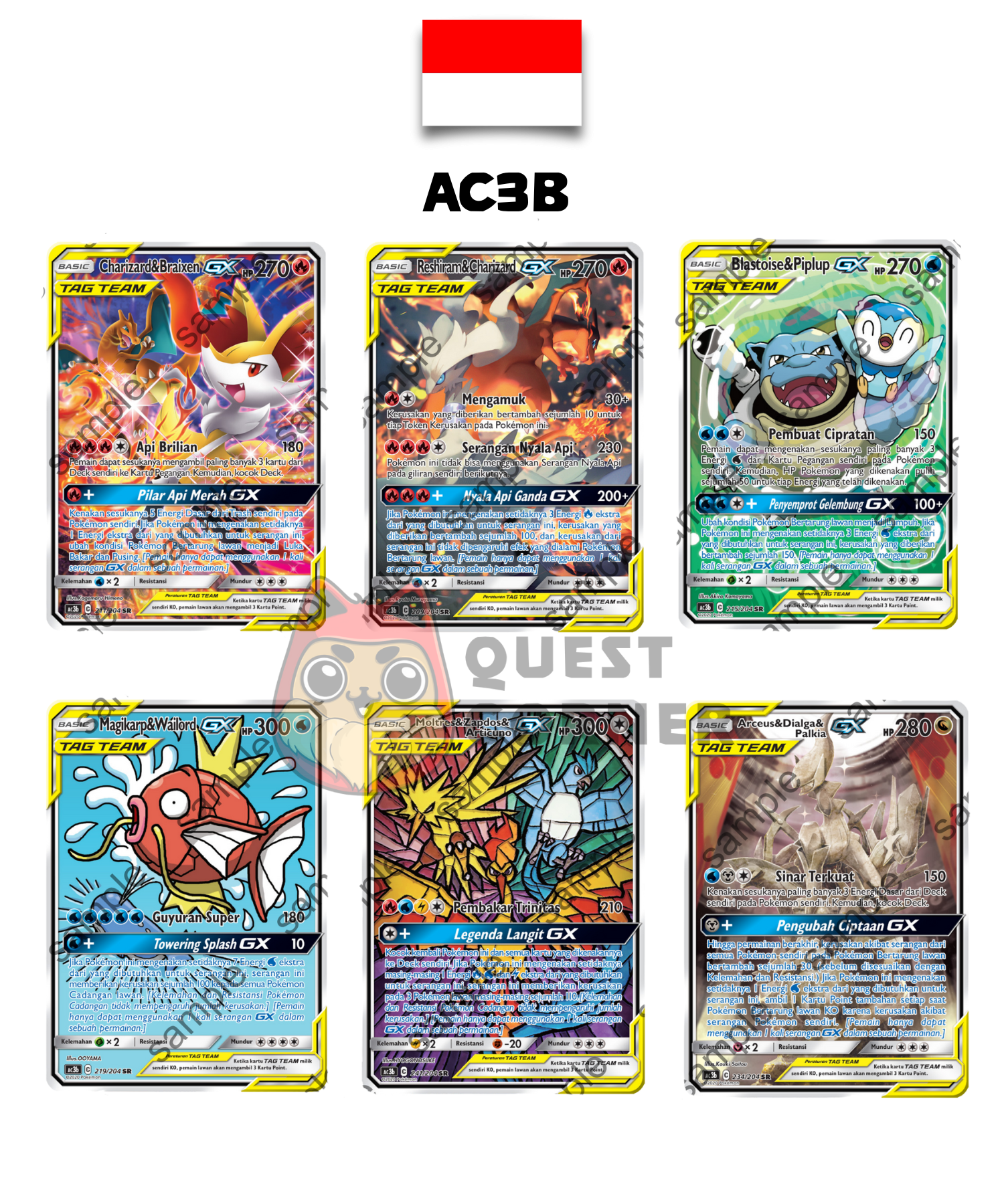 Display Pokémon – Soleil & Lune Tag Team Collection - AC3b – Indonésien - Quest Corner
