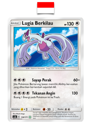 Carte Pokémon – Lugia Brillant 136/171 – Legends Awakened – AS2a – Indonésien - Quest Corner