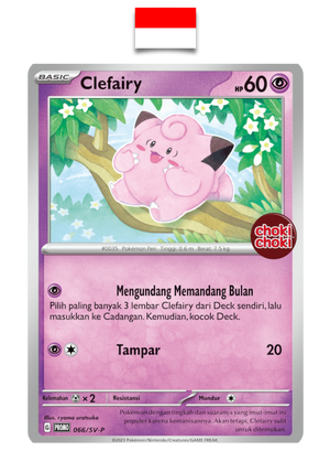 Carte Pokémon – Mélofée 066/SV-P Promo Choki Choki – Indonésien - Quest Corner