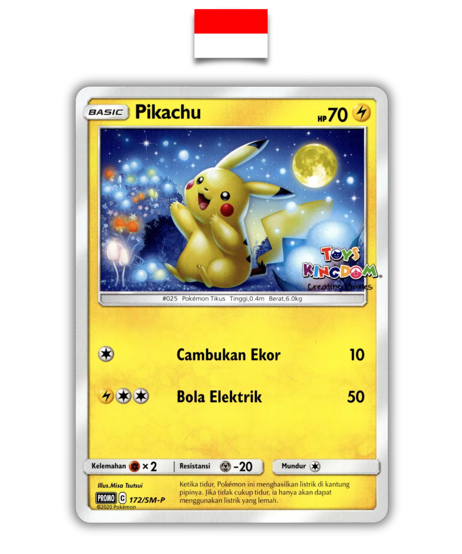 Pokémon Card – Pikachu 172/SM-P Promo – Indonesian