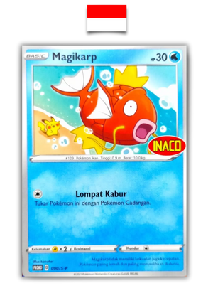 Carte Pokémon – Magikarp (INACO Stamp) 090/S-P Promo – Indonésien - Quest Corner