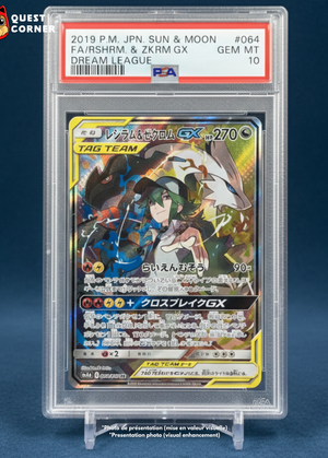 Carte Pokémon Gradée – Reshiram & Zekrom GX 064/049 SR – Dream League SM11b – PSA 10 – Japonais - Quest Corner