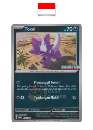 Carte Pokémon – Toxizap 033/M-P – Reverse Holo – Promo Stamp – Kobaran Biru – Indonésien - Quest Corner
