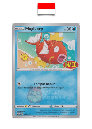 Pokémon Card – Magikarp 090/S-P – Promo Stamp – INACO – Indonesian - Quest Corner
