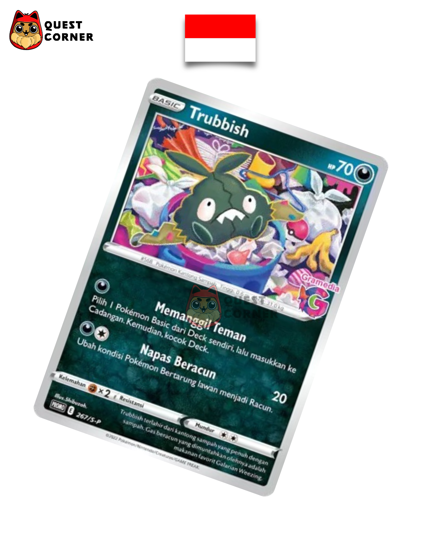 Carte Pokémon Miamiasme 267/S-P Promo Gramedia en indonésien