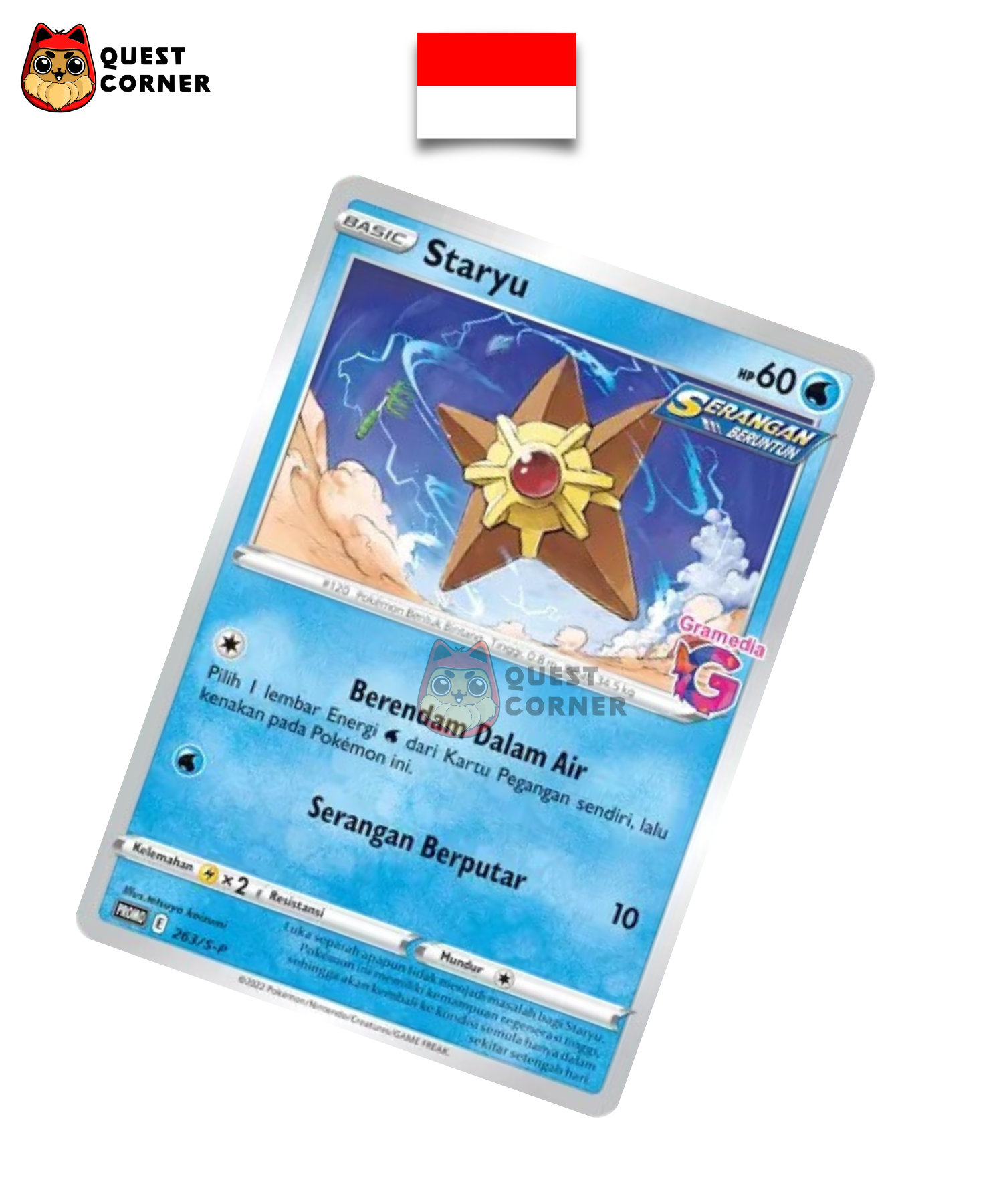 Carte Pokémon Stari 263/S-P Promo Gramedia en indonésien