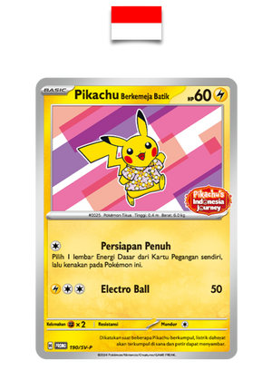 Carte Pokémon – Pikachu Batik Rose sealed 190/SV-P – Indonésien - Quest Corner