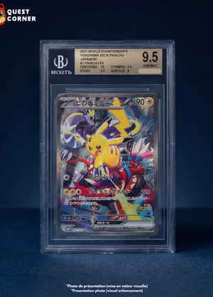 Carte Gradée Pokémon – Pikachu ex 001/030 - BGS 9.5 - WCS23 - Japonais - Quest Corner
