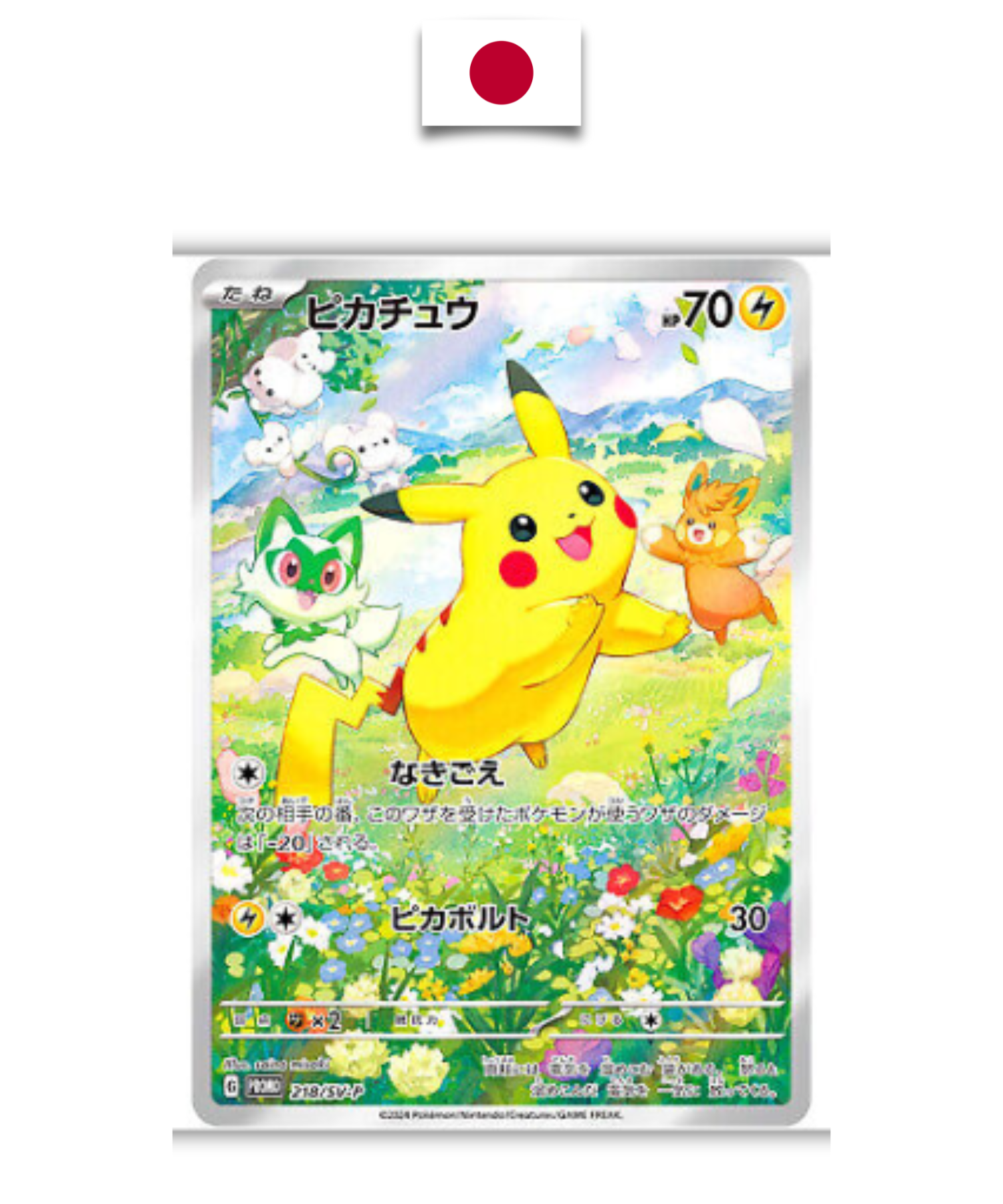 Carte Japonaise Pikachu Summer of Pokeca 218/SV-P